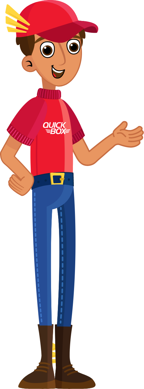Repartidor de paquetes en Quick Box USA Guatemala